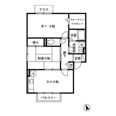 ウィステリア ｍ棟の物件間取画像